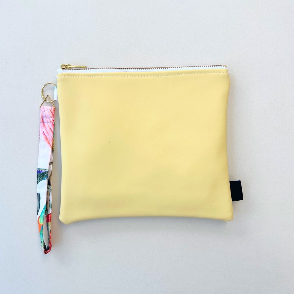 Butter Yellow Bikini Bag Pouch with Handle