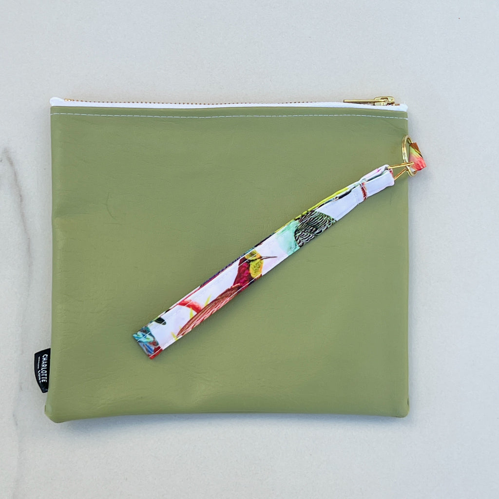 Green Bikini Bag Pouch with Handle